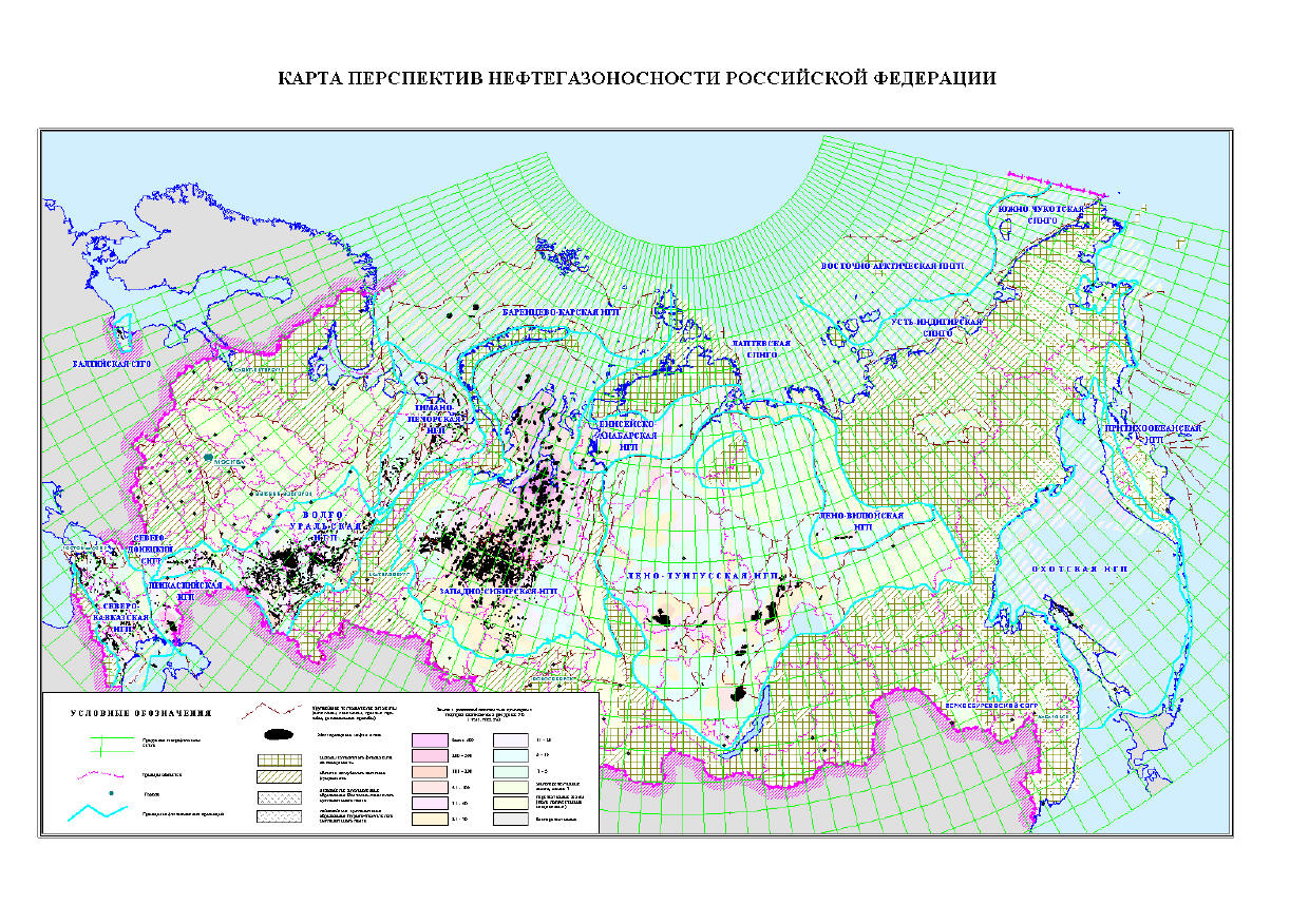 Карта нефти в россии